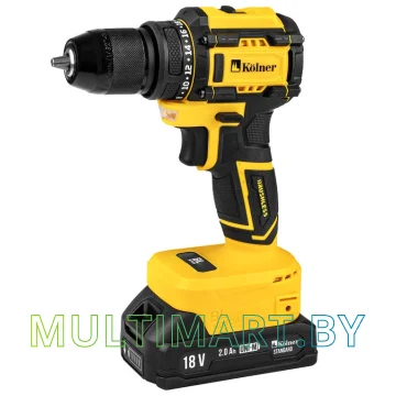 Дрель-шуруповерт Kolner KDD 18BL-2K (с 2-мя АКБ, кейс)